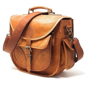 Leather Camera Bag for Women, Vintage Crossbody Camera Bag